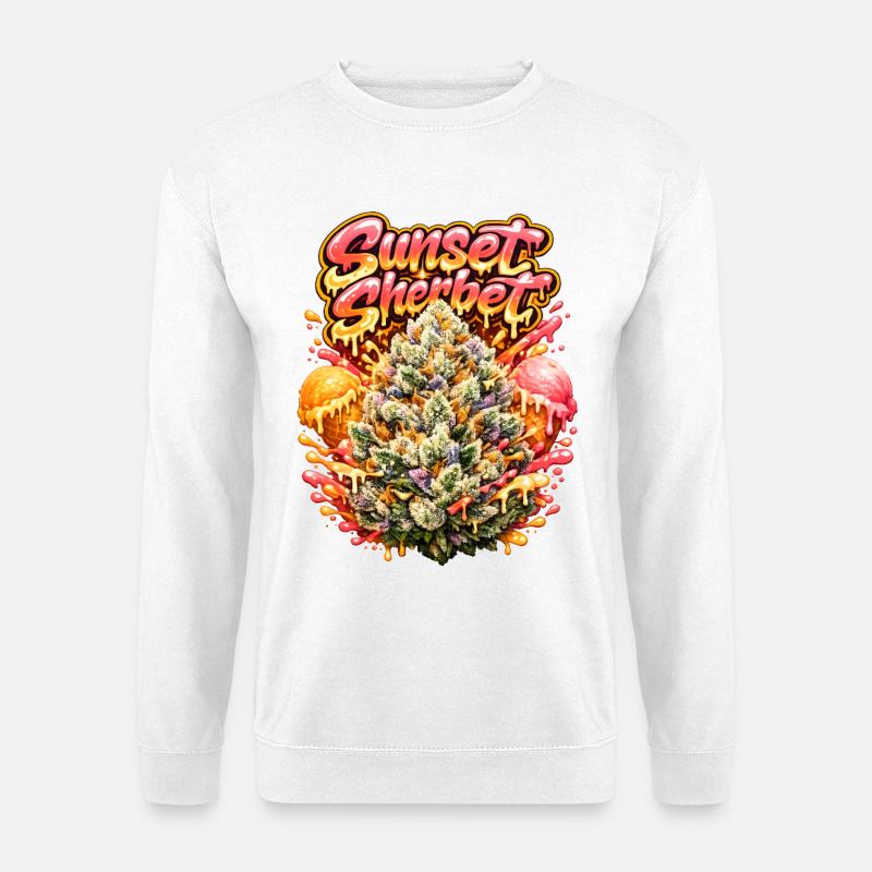 Sunset Sherbet Graffiti-Kunstdruck - Unisex Pullover - Weiß