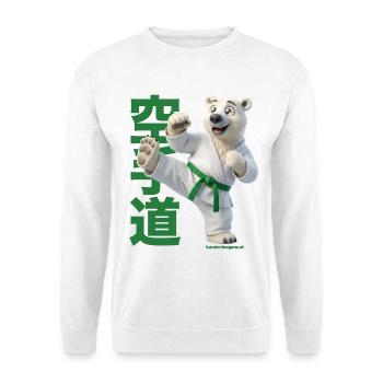 Karate Eisbär - Unisex Pullover - Weiß - Vorne
