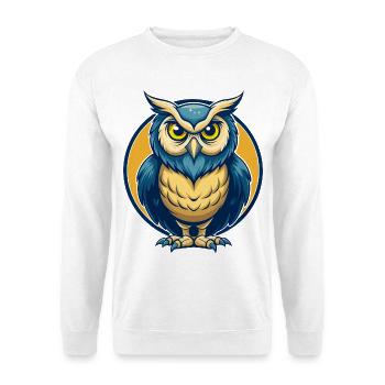 Owl Kawaii Maskottchen Cartoon-Charakter-Clipart-Logo - Unisex Pullover - Weiß - Vorne