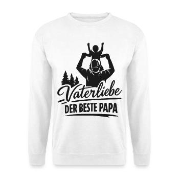 Vaterliebe: Der beste Papa - Unisex Pullover - Weiß - Vorne