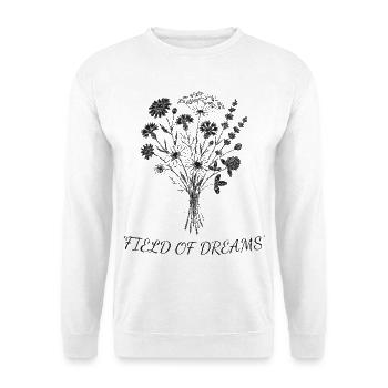 Traumblüten Silhouetten Bouquet - Unisex Pullover - Weiß - Vorne - Alina (178cm) & Michal (187cm)