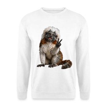 Lisztaffe - Unisex Pullover - Weiß - Vorne - Alina (178cm) & Michal (187cm)
