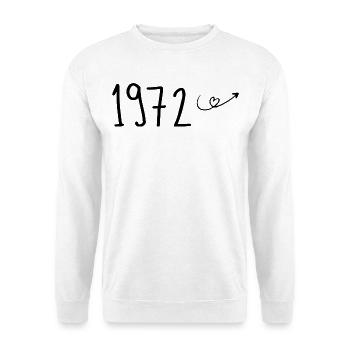1972 Jubiläum 1972 Rückblick 1972 - Unisex Pullover - Weiß - Vorne
