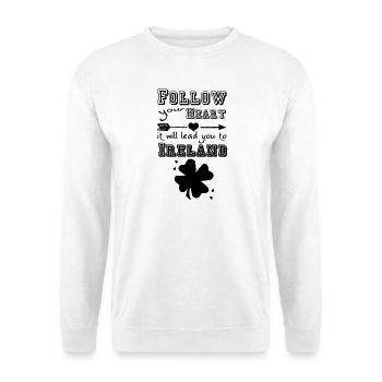 Irlande Heart Irlande Cadeau - Sweat-shirt Unisexe - blanc - Devant