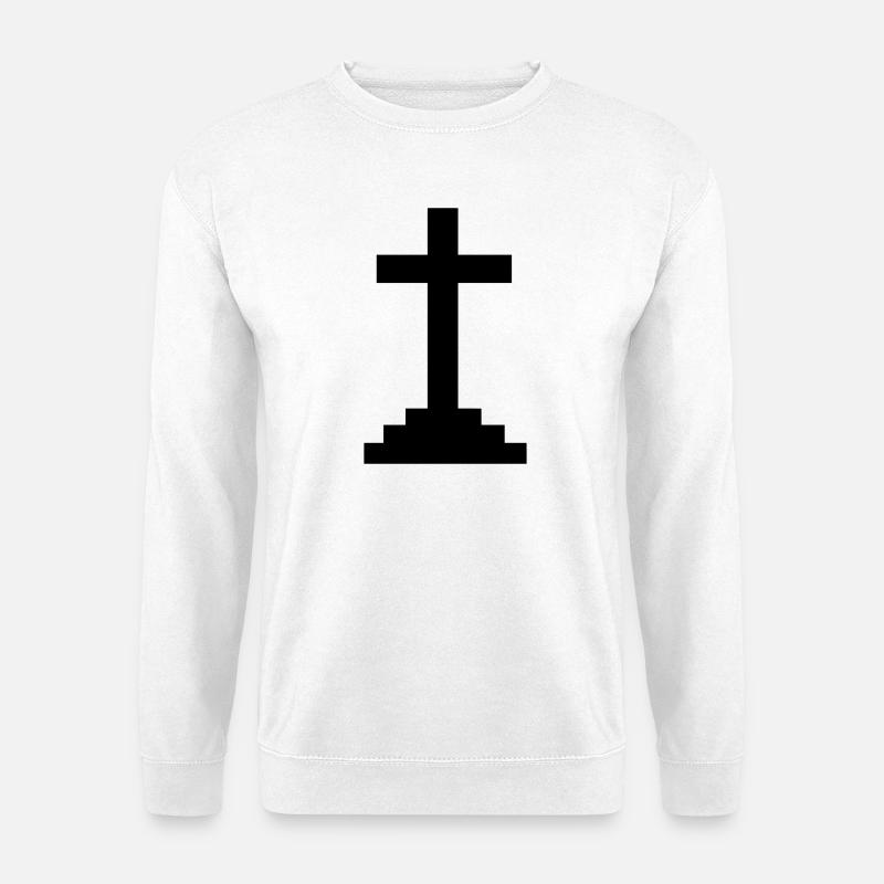 Cross (V) - Unisex Sweatshirt - white