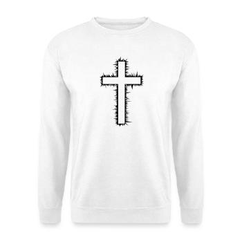 Croix (V) - Sweat-shirt Unisexe - blanc - Devant