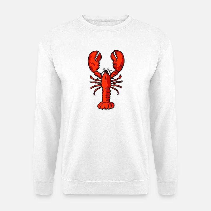 Lobster red - Unisex Pullover - Weiß