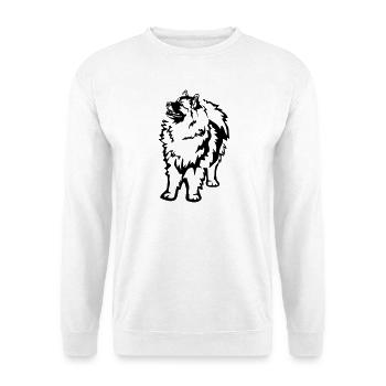 Keeshond - Sweat-shirt Unisexe - blanc - Devant