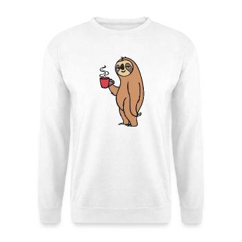 Tired Animal Lazy Sloth Late Riser Jungle - Unisex Sweatshirt - white - Front