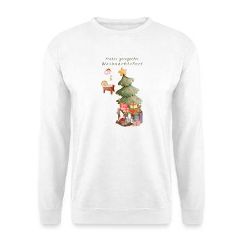 Frohes gesegnetes Weihnachtsfest grün Christbaum - Unisex Pullover - Weiß - Vorne