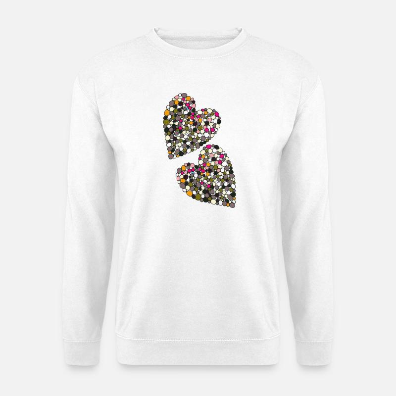 herzen kugeln - Unisex Pullover - Weiß