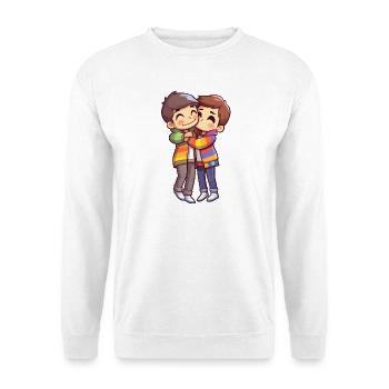 Deux garçons fiers | Communauté LGBTQ+ - Sweat-shirt Unisexe - blanc - Devant