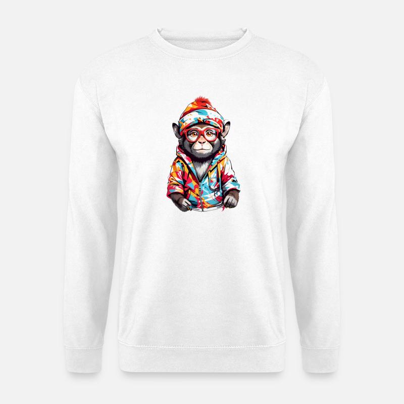 Coole Affe - Unisex Pullover - Weiß