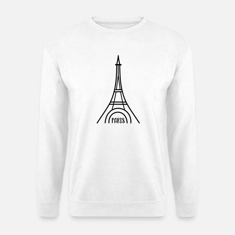 Paris with Eiffel Tower - Unisex Sweatshirt - white
