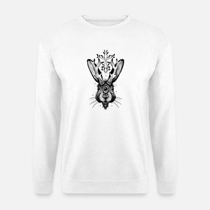 Der Rasselbock: Ein mystisches Symbol. - Unisex Pullover - Weiß