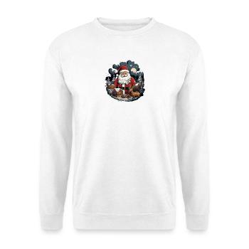Père Noël renne - Sweat-shirt Unisexe - blanc - Devant