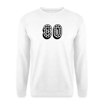 80. 80 JAHRE. 80-JÄHRIGES JUBILÄUM. 80. GEBURTSTAG. - Unisex Pullover - Weiß - Vorne