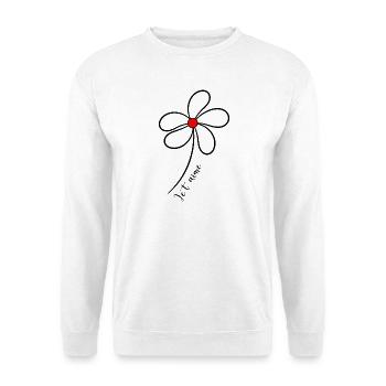 VALENTINE'S DAY. Bachelorette party. I LOVE YOU. I LOVE YOU. LOVE - Unisex Sweatshirt - white - Front