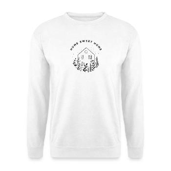 Home Sweet Home - Botanical Line Art - Unisex Sweatshirt - white - Front
