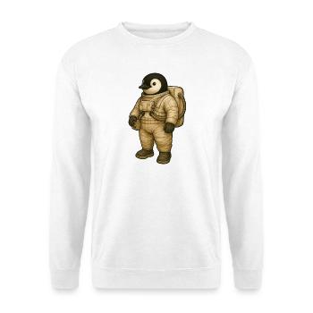 Mignon pingouin astronaute dans l’aventure spatiale - Sweat-shirt Unisexe - blanc - Devant