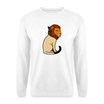 Chat portant un masque de lion - Sweat-shirt Unisexe - blanc - Devant