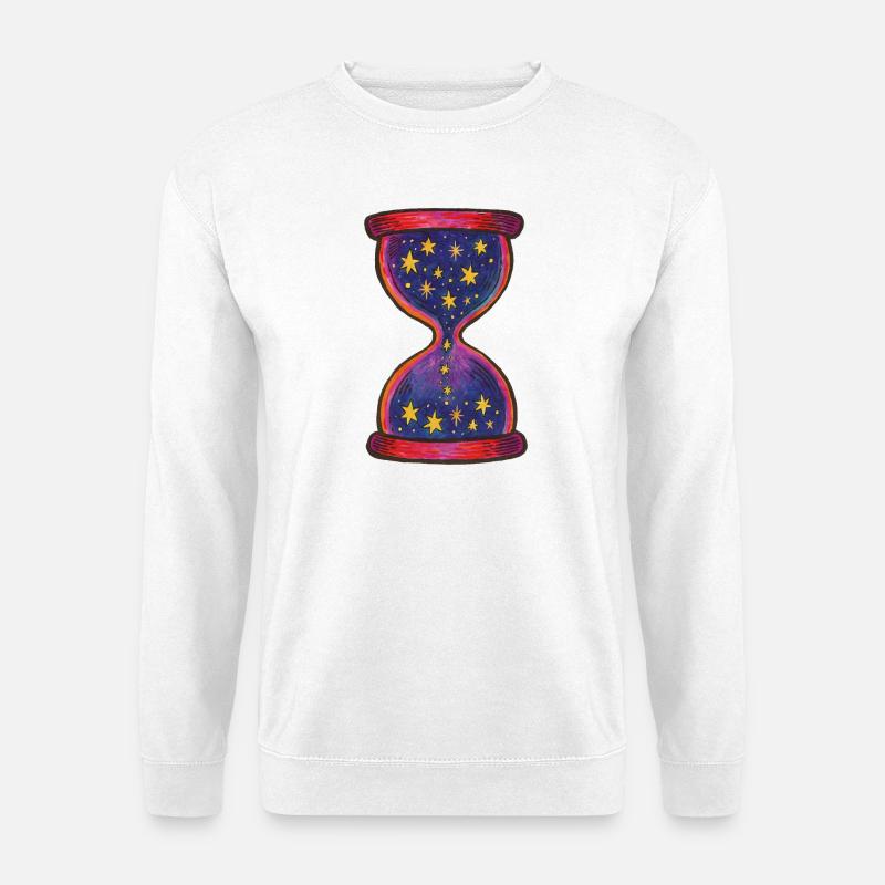 Celestial Hourglass Artistic Pattern - Unisex Sweatshirt - white