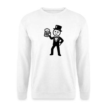 Marié Enterrement de vie de garçon Stick Figure - Sweat-shirt Unisexe - blanc - Devant