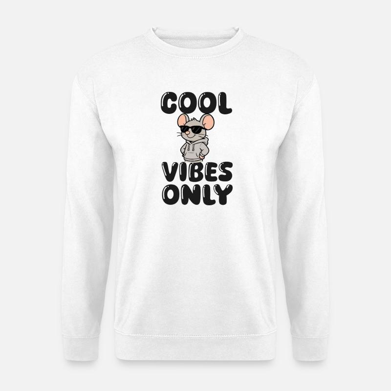 Mouse Sunglasses Cool - Unisex Sweatshirt - white