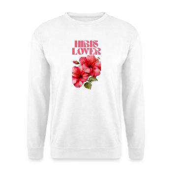 Hibis Lover Floral T-Shirt Design - Sweat-shirt Unisexe - blanc - Devant