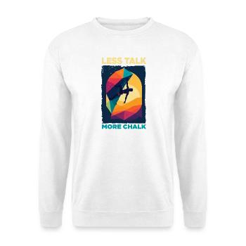 Abstrakter Kletterer mit Farbpalette - Unisex Pullover - Weiß - Vorne