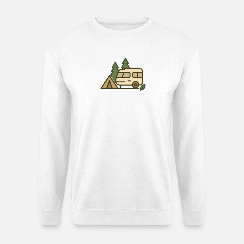 Abenteuer Camping Naturdesign - Unisex Pullover - Weiß