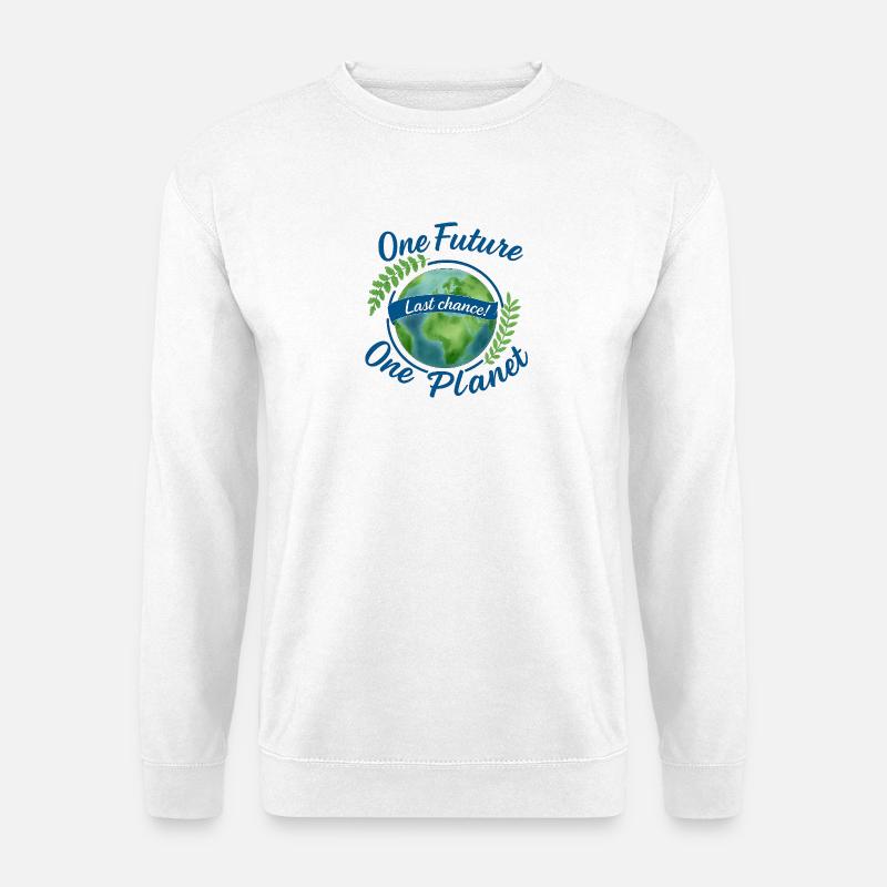 Umweltbewusstes Friedensmotiv - Unisex Pullover - Weiß