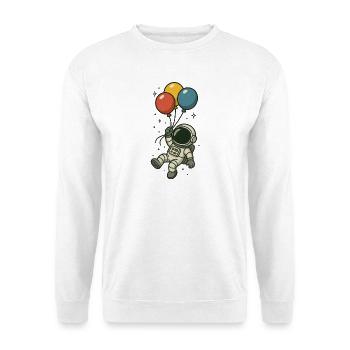Astronaut with balloons - Unisex Sweatshirt - white - Front