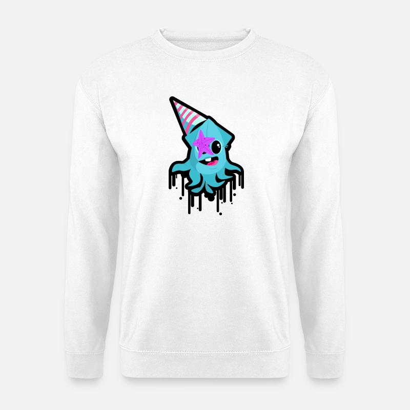 Wilder Oktopus - Unisex Pullover - Weiß