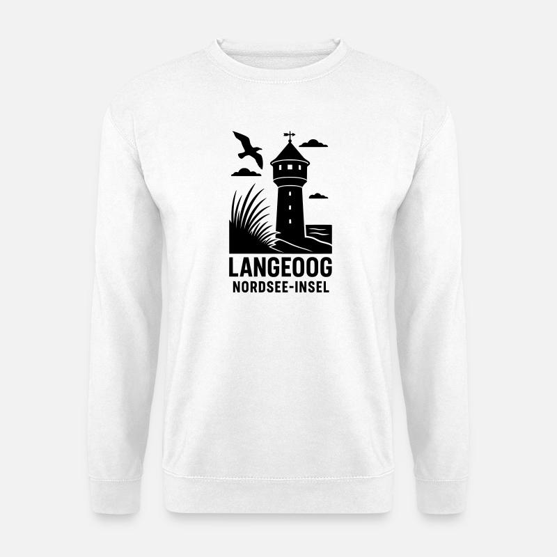 langeoog insel - Unisex Pullover - Weiß