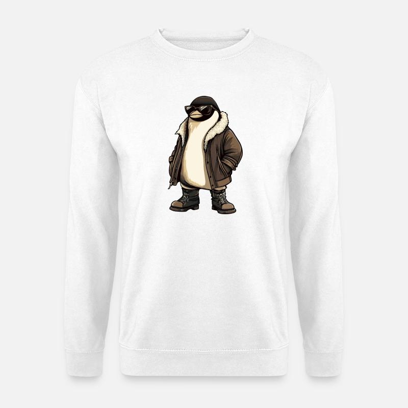 Pinguin Cool Winter - Unisex Pullover - Weiß