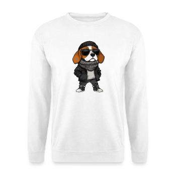 Beagle Dog Cool Winter - Unisex Sweatshirt - white - Front