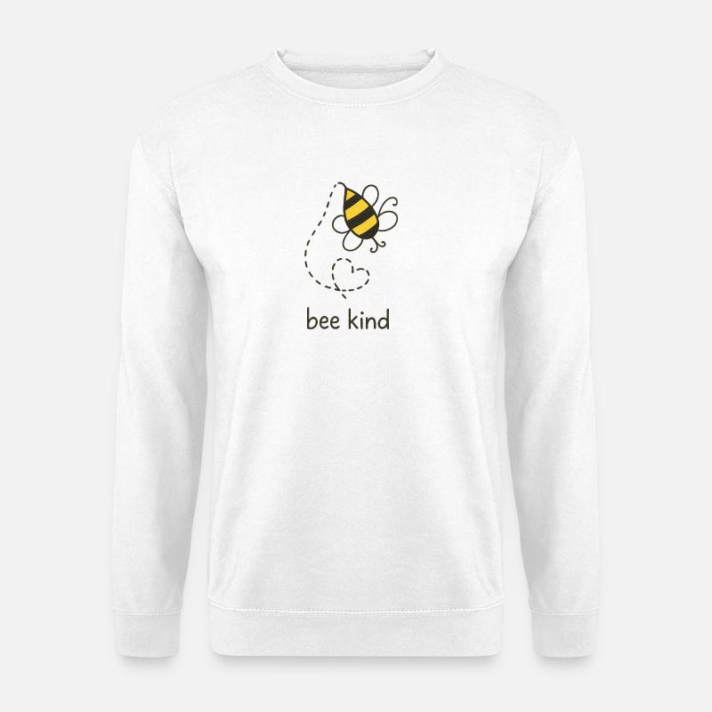 Be Kind Biene Illustration - Unisex Pullover - Weiß