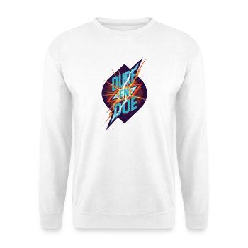 Trauen Sie sich und machen Sie einen energischen Blitz - Unisex Pullover - Weiß - Vorne