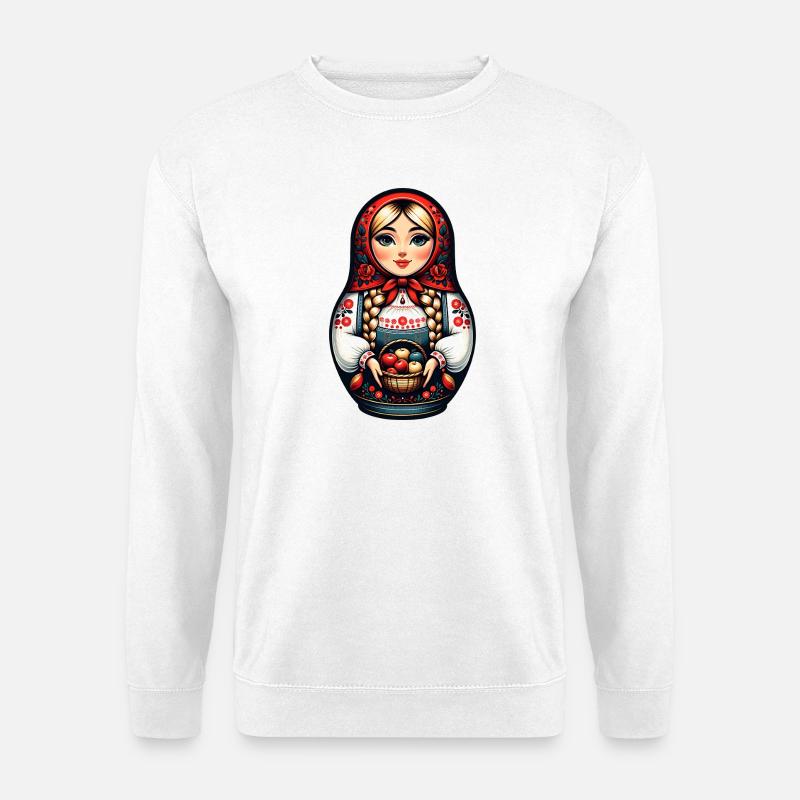 Matryoshka in Russian Matryoshka Doll Russian - Unisex Sweatshirt - white