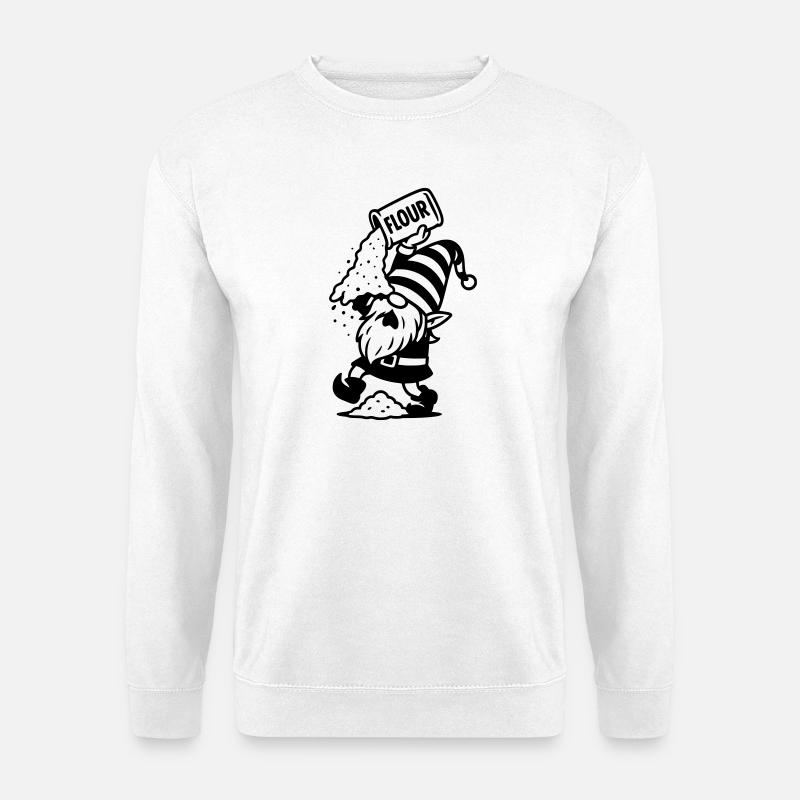 Gnome Flour Biscuits Bake - Unisex Sweatshirt - white