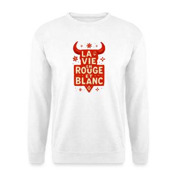 Das Leben in Rot ist weiß – Féria - Unisex Pullover - Weiß - Vorne
