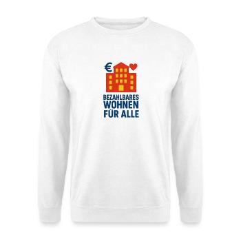 Bezahlbares Wohnen Symbol - Unisex Pullover - Weiß - Vorne