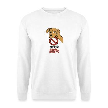 Stop Animal Cruelty Dog Shield - Unisex Pullover - Weiß - Vorne
