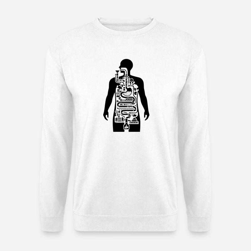 Verdauung Mechanisch Ernährung - Unisex Pullover - Weiß