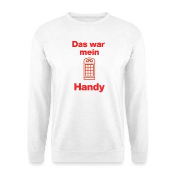 Das war mein Handy – Retro Call! Damals, früher  - Unisex Pullover - Weiß - Vorne - Alina (178cm) & Michal (187cm)
