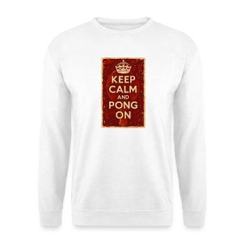 Keep Calm and Pong On / Ping - Sweat-shirt Unisexe - blanc - Devant