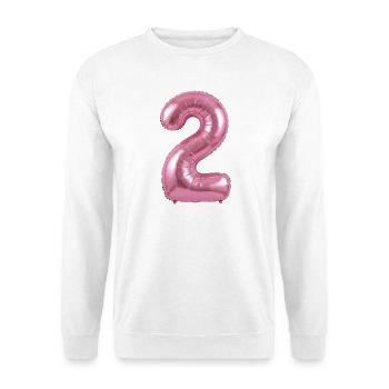 2nd Birthday Shirt, helium balloon - Unisex Sweatshirt - white - Front