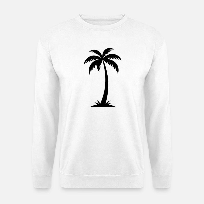 Palm Tree Silhouette - Unisex Sweatshirt - white