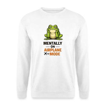 Frog in Airplane Mode Meme - Unisex Sweatshirt - white - Front